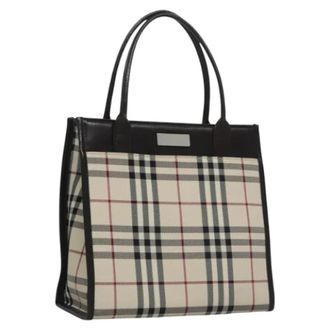 Burberry Tweedehands Canvas handtassen - Dames - Vintage Handtas - Beige - ONE Size - Leer - Vintage
