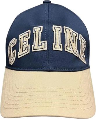 Celine Pre-owned Accessories, male, Blue, Size: ONE SIZE Pre-owned Cotton Cap