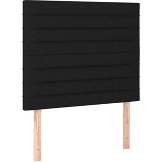 vidaXL Cabeceros 2 Unidades De Tela Negro 90x5x78/88 Cm Vidaxl
