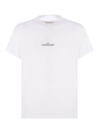 Maison Margiela White Distorted Logo T-Shirt