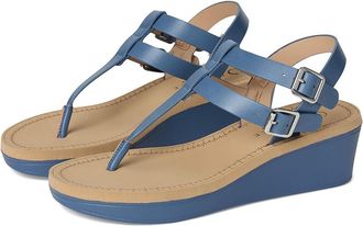 Journee Collection Bianca Womens Wedge Shoes Blue : 6.5 M, Faux Leather