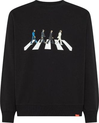 Sun 68 The Beatles Sweatshirt - Heren - Sweatshirts - Zwart - S - Katoen - Hoodies & sweatvesten