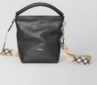 Burberry mini b clip leather bucket bag