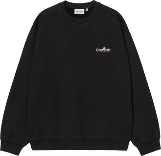 Carhartt Work in Progress WIP Label Sweat - Heren - Sweatshirts - Zwart - XL - Katoen - Hoodies & sweatvesten