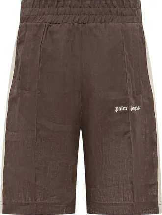 Palm Angels Brown Logo Shorts
