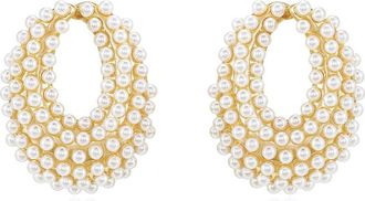 Ettika Imitation Pearl Earrings in Gold at Nordstrom