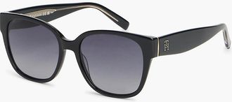 Tommy Hilfiger Womens Butterfly Frame Sunglasses - Black