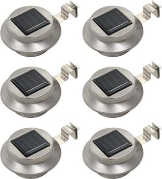 vidaXL Vidaxl - L&aacute;mparas Solares De Exterior Led Redondas 6 Uds 12 Cm Blanco