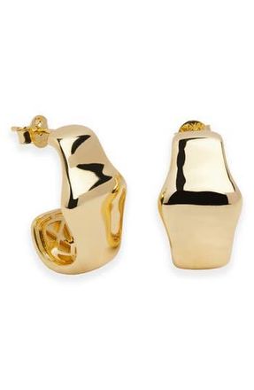 Argento Vivo Bamboo J Hoop Earrings in Gold at Nordstrom Rack