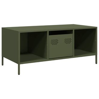 Berkfield Home Coffee Table Olive Green 101.5x50x43.5 cm Cold-rolled Steel