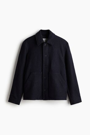 H&M Jacke aus Wollmix in Regular Fit - Marineblau