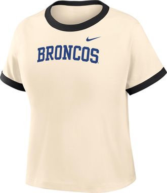Nike Womens College (Oklahoma State Ringer T-Shirt in Brown | IV9321-120