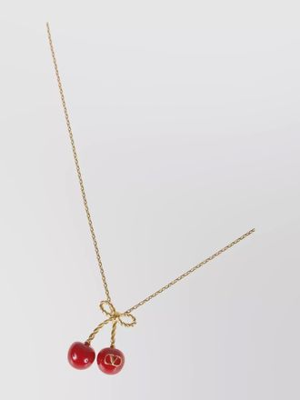 Valentino Garavani cherry bow detail necklace