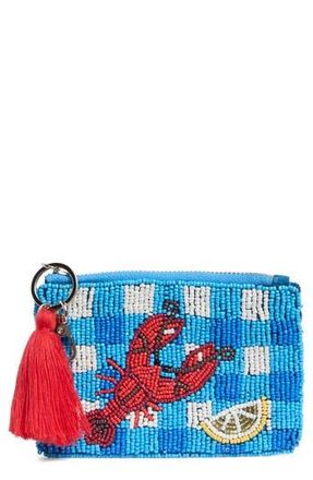 Collection XIIX Stripe Lemon Beaded Coin Pouch in Blue Multi at Nordstrom Rack