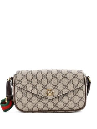 Gucci Ophidia Envelope Flap GG Coated Canvas Mini shoulder bag - Brown