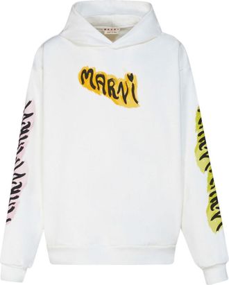 Marni White Logo Sweatshirt