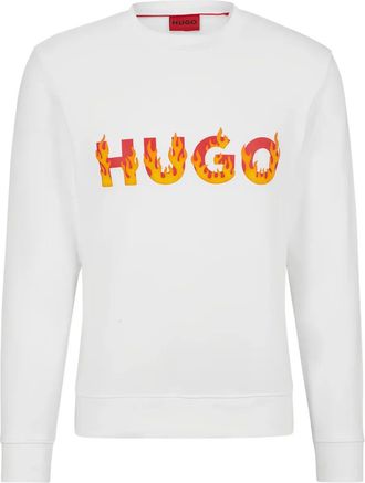 HUGO BOSS Ditmo sweater met logo - Wit