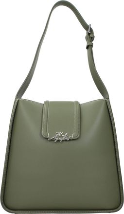 Karl Lagerfeld Green Leather Shoulder Womens Bag