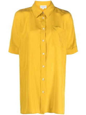 P.A.R.O.S.H. short-sleeve silk shirt - women - Silk - S - Yellow