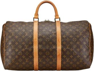 Louis Vuitton Vintage, unisex, Bruin, ONE Size, Leer, Pre-owned Canvas travel-bags