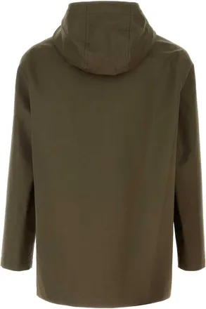 Fendi Logo Parka Coat - Green