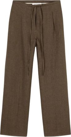 R&oacute;he Relaxed Drawstring Broeken - Dames - Wijde Broeken - Bruin - M - Leer - Broeken