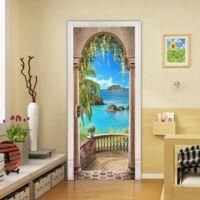 OEM Pegatinas Autoadhesivas 3d Para Puertas Y Paredes - Paisaje - Vinilo Decorativo Para Puertas, Murales De Pvc Removibles, P&oacute;ster Impermeable Para Puert