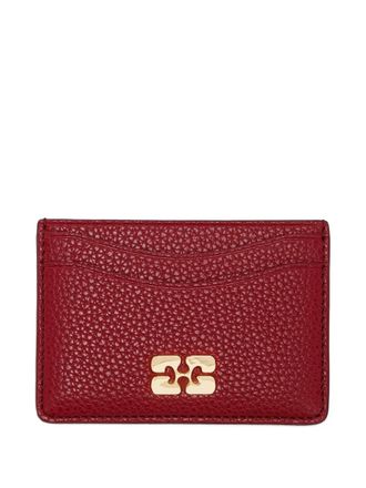 Ganni Bou logo cardholder - women - Recycled Polyester/Polyurethane/Recycled Cotton/Organic Cotton - One Size - Red