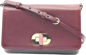 Bulgari Pre-owned Cross Body Bags, female, Red, Size: ONE SIZE Pre-owned Leather Shoulder Bag