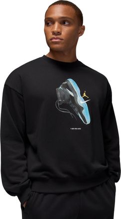 Nike Jordan Air Jordan Brooklyn Fleece Crewneck Sweatshirt Black Gamma Blue IM6301-010