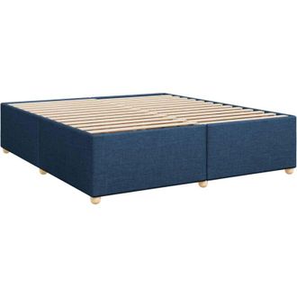 vidaXL Cama Sin Colch&oacute;n Tela Azul 200x200 Cm Vidaxl
