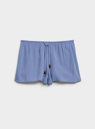 Twik Womens Crinkled elastic-waist mini short