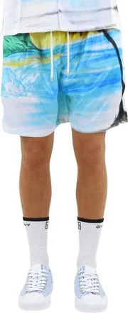 Flaneur Fl&acirc;neur, Korte Broeken, Heren, Veelkleurig, S, Fl&acirc;neur Heren Airbrushed Silk Shorts