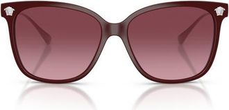Versace 57mm Square Sunglasses in Burgundy /Pink Dark Violet at Nordstrom