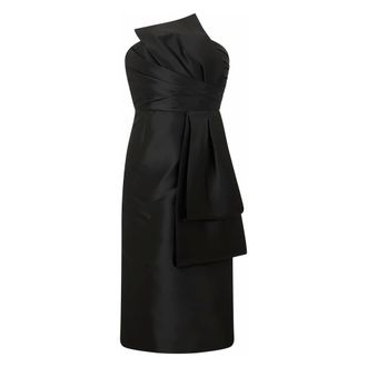 Alberta Ferretti Dames, Jurken, Zwart, Maat: M Zijde