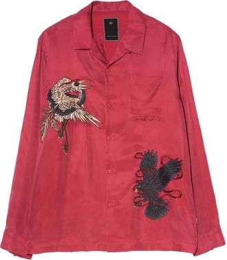 maharishi Camicia con ricami Bird - Rosa