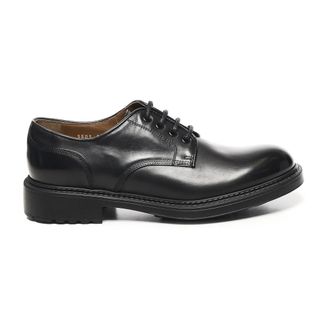 Doucal's Stringata Derby - Heren - Nette schoenen - Zwart - 44 EU - Leer - Schoenen