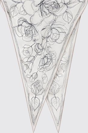 Fabiana Filippi Foulard in pura seta con stampa floreale e design asimmetrico