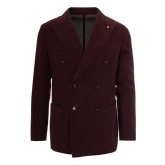 Lubiam Heren, Jassen, Rood, Maat: L Leer