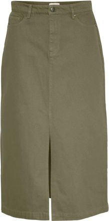 Saint Tropez Ilu SZ Denim Rok - Dames - Spijkerrokken - Groen - M - Denim - Rokken