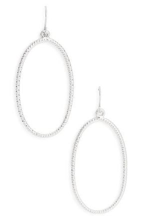 Karine Sultan Minimalist Oval Twist Drop Earrings in Silver at Nordstrom Rack