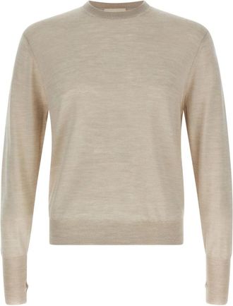 Maryya Dunne Trui met Ronde Hals - Heren - Ronde hals truien - Beige - S - Wol - Truien & Vesten