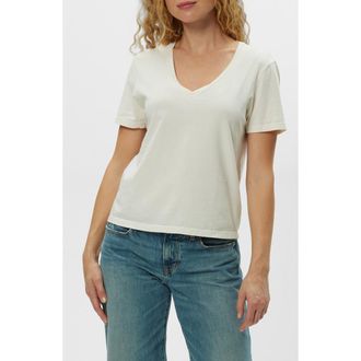Michael Stars Daria Classic V-Neck T-Shirt in Chalk at Nordstrom, Size X-Small