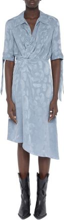 Zadig&Voltaire Rhani Silk Paisley Jacquard Dress in Sixtine at Nordstrom, Size X-Small