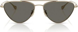 Oliver Peoples 56mm Jil Sander Edition 1 Cat Eye Sunglasses in Gold /Carbon Grey at Nordstrom