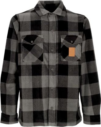 Etnies Lange Mouw Woodsman Fleece Shirt - Heren - Casual Overhemden - Zwart - XL - Polyester - Overhemden