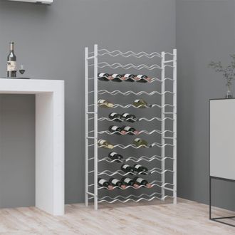 Berkfield Home Wine Rack for 72 Bottles White Metal