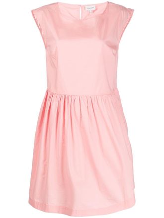 Woolrich cap sleeve dress - women - Cotton - M - Pink