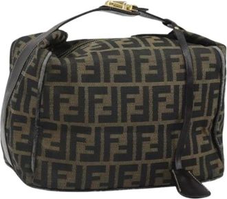 Fendi Pre-owned Handbags, female, Brown, Size: ONE SIZE Pre-owned Canvas Handbag