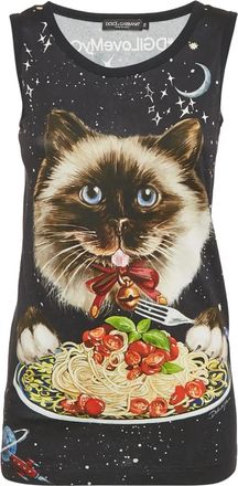 Dolce & Gabbana Canotta con stampa - Blu